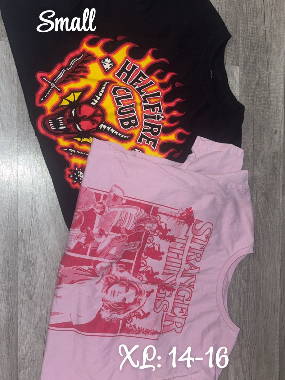 Stranger Things Pink Graphic Short Sleeve Tee for teens